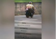 Motociclista é flagrado trafegando a 247 km/h em rodovia de Birigui, interior de São Paulo Radar da Polícia Militar Rodoviária registra motociclista trafegando a 247 km/h na Rodovia Deputado Roberto Rollemberg (SP-461), em Birigui, no interior de São Paulo