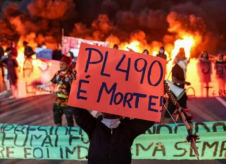 Guaranis protestam contra projeto que dificulta demarcação de terras