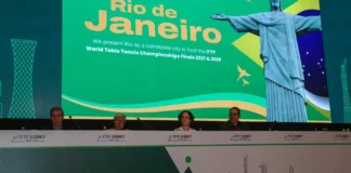Rio de Janeiro será a sede do Mundial de Tênis de Mesa em 2029