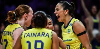 No Feminino Brasil sofre, mas derrota Alemanha na Liga das Nações de vôlei