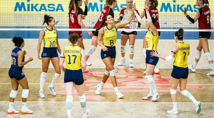 Vôlei: Brasil vence Alemanha e encara Japão na semi da Liga das Nações