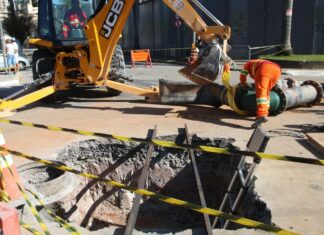 Obra do metrô faz solo ceder, e oito linhas de ônibus são desviadas