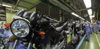 Produção de motocicletas cresce 17,9% em agosto