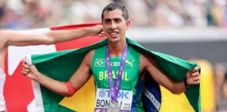 Caio Bonfim é prata na prova de 35 km do Mundial de Atletismo