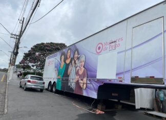 Cotia recebe a carreta da mamografia ‘Mulheres de Peito’ entre os dias 9 e 20 de agosto
