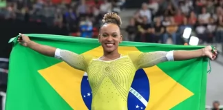 Rebeca Andrade é campeã pan-americana da prova de salto sobre a mesa